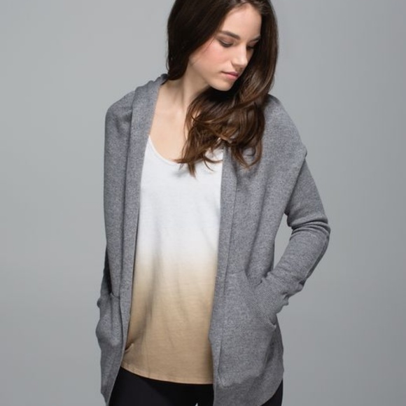 lululemon athletica Sweaters - Cozy Lululemon Cabin Yogi Wrap Heathered Grey Gray